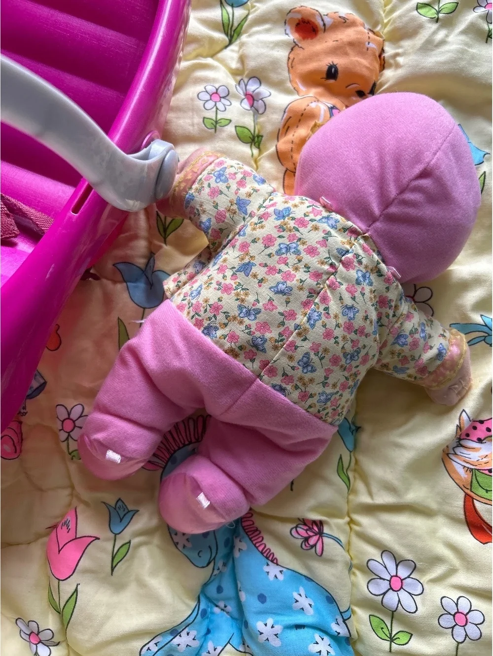 Graco Pink Doll Car Seat with Cabbage Patch Kids Doll